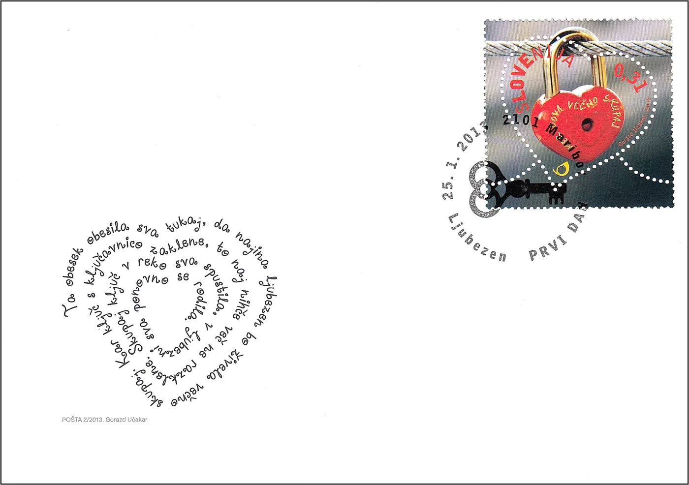 VOŠČILNA ZNAMKA - LJUBEZEN